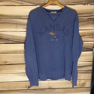 ‘47 Blue Kansas Jayhawks Men's crewneck Sweatshirt size XL blue with faded logo